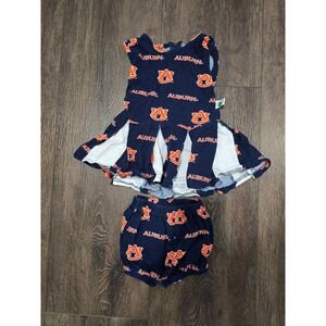 Sara Lynn Togs Auburn Tigers Baby Girls Cheerleader Dress and Bloomers Set 18M